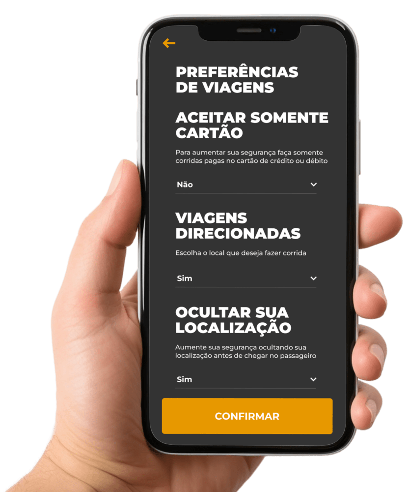 mockup celular motorista